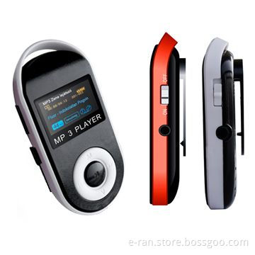 Mini Clip Flash MP3 Players with Plug TF Card at Most 8GB and Li-ion Battery, Sized 76 x 36 x 15mm